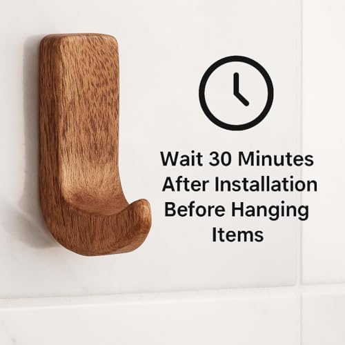 Indian Shelf 6 Hook Wall Organizer with Adhesive Strips