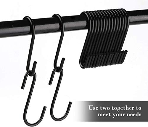 50 Pack Black S Hooks Heavy Duty Kitchen Storage Hooks