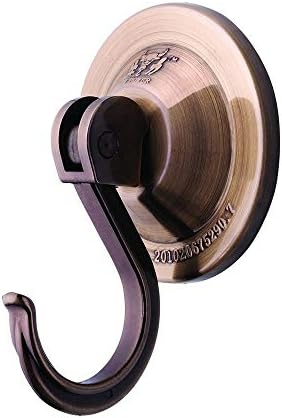 Powerful Suction Cup Hooks 4-Pack Antique Gold