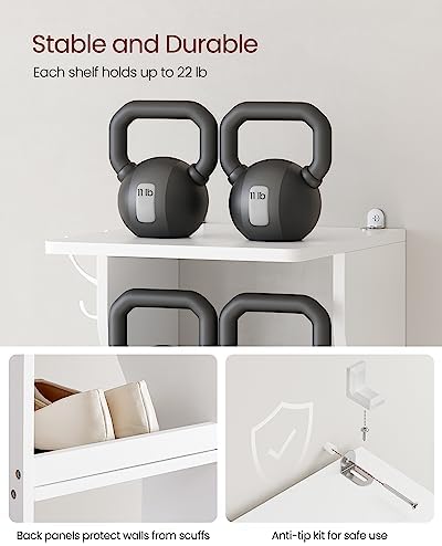 VASAGLE 7-Tier Vertical Shoe Rack White