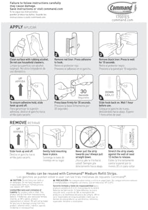Command Medium Utility Hooks with Adhesive Strips