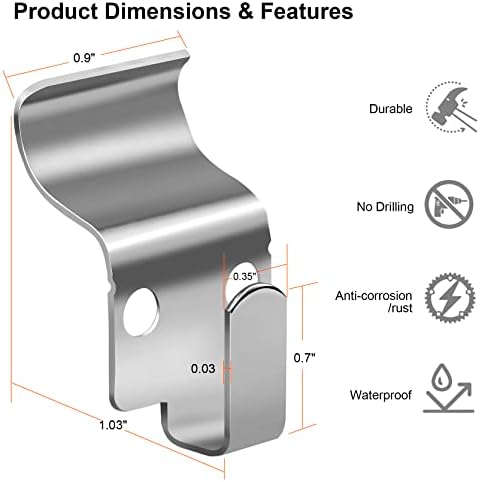 Vinyl Siding Hooks 10 Pack No Drilling 30lbs Capacity