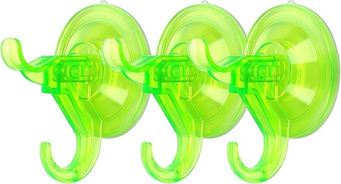 Suction Cup Hooks Removable 5pcs Up to 11 lbs Green