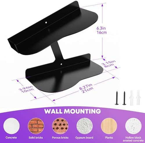 AIYOTAR 2 Pack H Type Wall Floating Shoe Rack