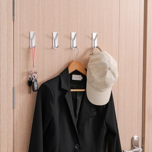 Paoli Heavy Duty Adhesive Hooks Set of 4 Black 30 lb Load