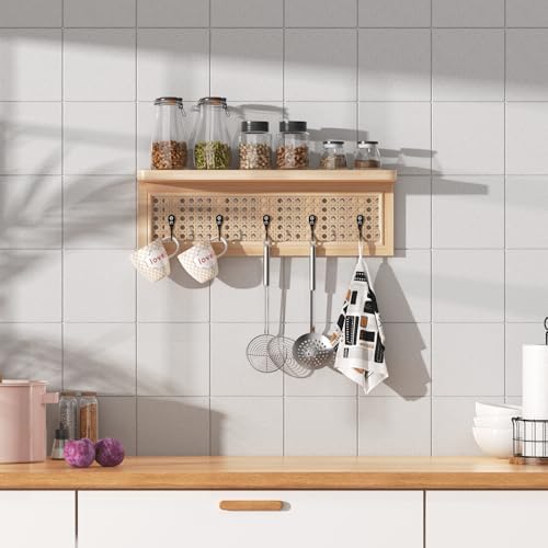 Homode Wall Mount Coat Rack with Shelf and Hooks 1