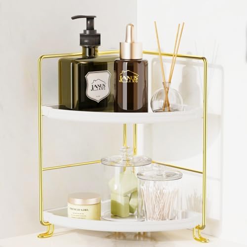 2-Tier Corner Storage Organizer with Shelves