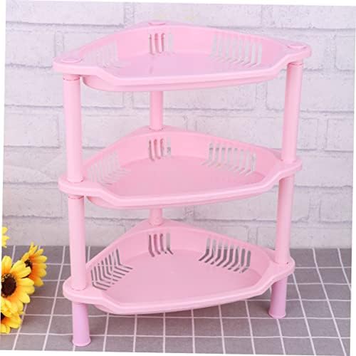IMIKEYA Corner Shelf Organizer 3 Tier Storage Unit for Bathroom Kitchen