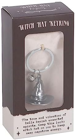 Ebros Gift Set Of 2 Witch Hat Keychains With Bells