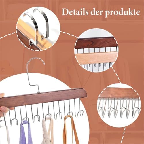2PCS Anti-Slip Multi-Hook Coat Racks with 16 Hooks