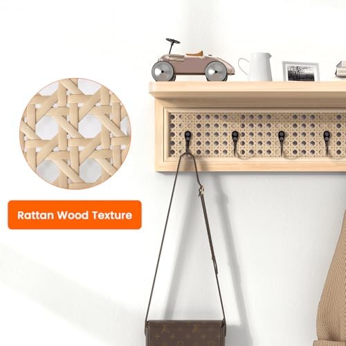 Homode Wall Mount Coat Rack with Shelf and Hooks 1