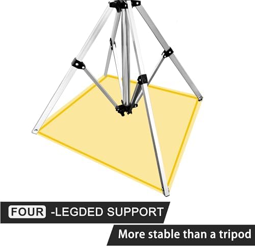4-arm Telescopic Aluminum Drying Rack with 28 Ropes and Windproof Rotating Design