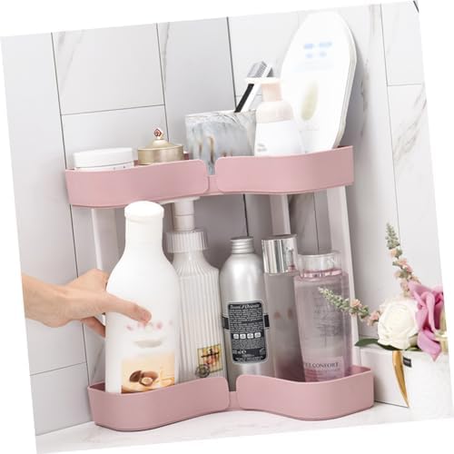 Mobestech Double Layer Bathroom Organizer Plastic Rack