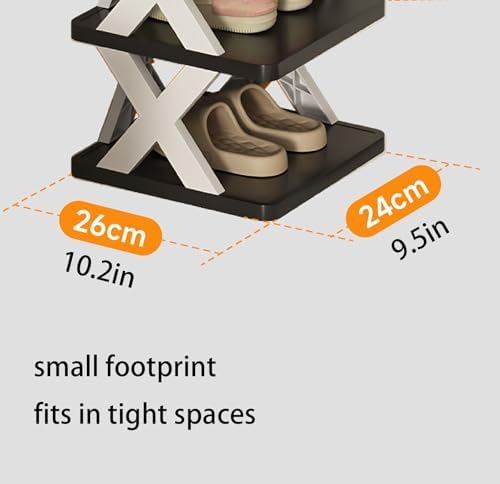 Pink 5-Tier Stackable Shoe Rack Organizer