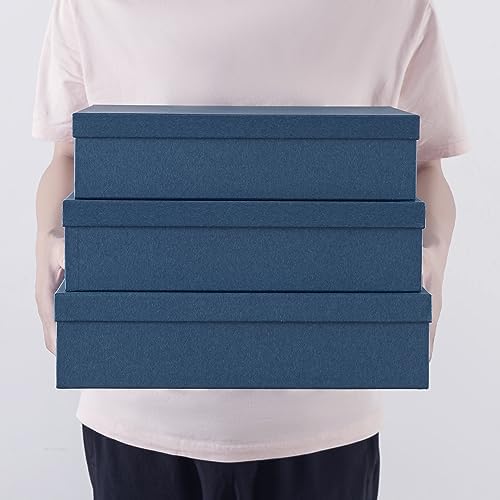 Soul Lane Decorative Storage Boxes Set Navy Blue