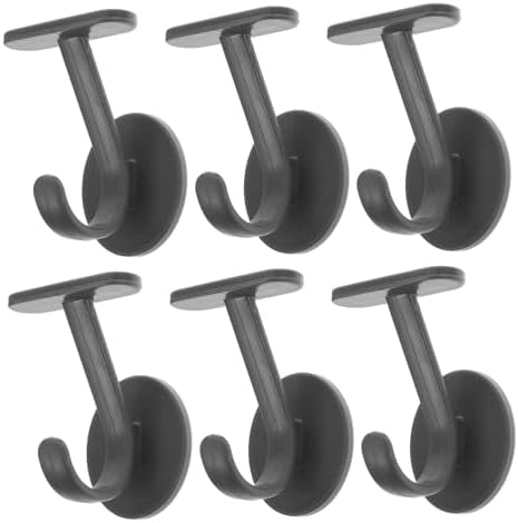 CHILDWEET 6pcs Heavy Duty Adhesive Wall Hooks Gray Design for Hats Bags Towels