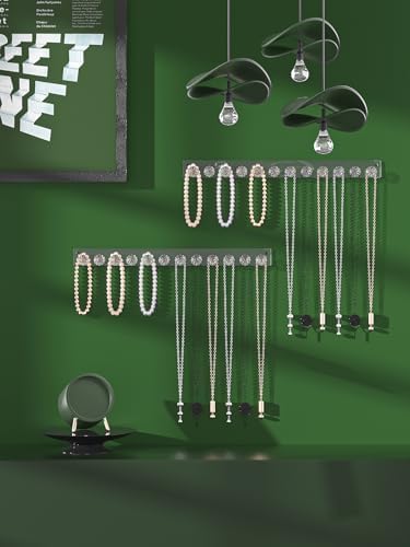 Adugay Wall Mounted Necklace Organizer Holder with 12 Hooks