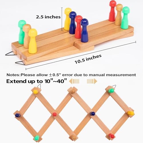 Expandable Wall Hat Rack with 10 Colorful Hooks
