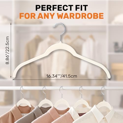 30 Pack Premium Velvet Shirt Hangers with Swivel Hook and Non-Slip Surface