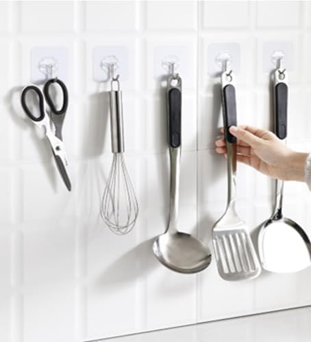 40pcs Heavy Duty Adhesive Hooks for Damage-Free Hanging