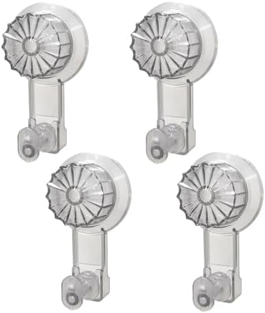 4 Pack Suction Cup Wreath Hooks - 22 LB Heavy Duty Waterproof Removable Hooks for Bathroom Kitchen Window Front Door