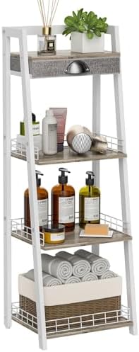 Keomaisyto 4-Tier Ladder Shelf White