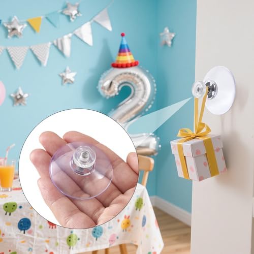 6pcs Clear Suction Cup Glass Pads for Window Decor