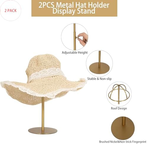Mckechson 2PCS Adjustable Hat Display Stand