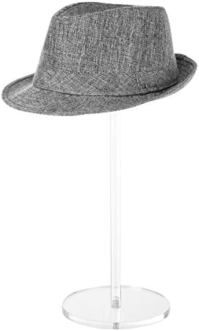 MyGift 16 Inch Clear Acrylic Hat Rack Stand