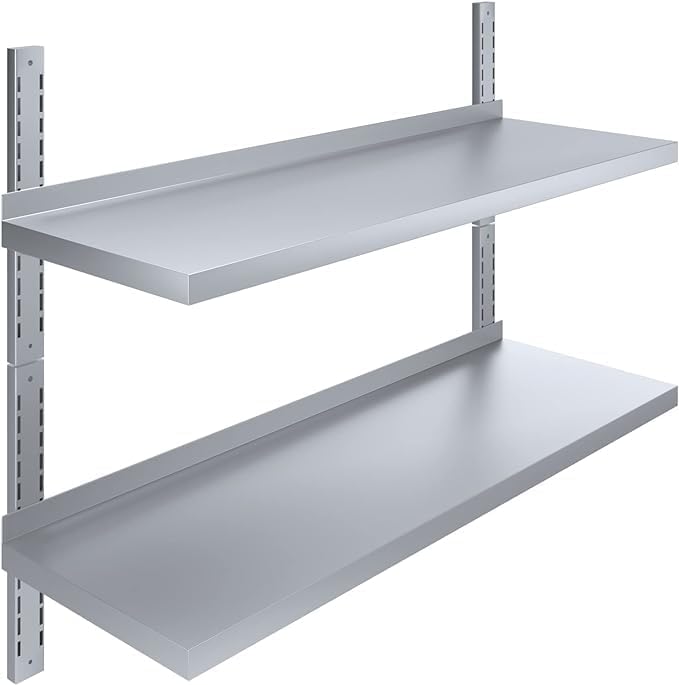 16 x 48 Two-Tier Wall Mount Shelf Unit