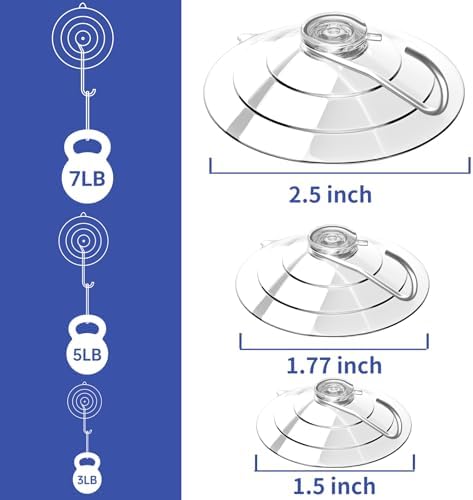 Aweshock Suction Hook Combo 14pcs - 4 Small 8 Medium 2 Large