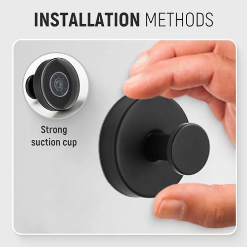 Emboadlie Suction Cup Hooks 4 pcs Silver