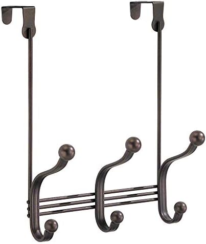 InterDesign York Metal Door Organizer 3 Hook Rack