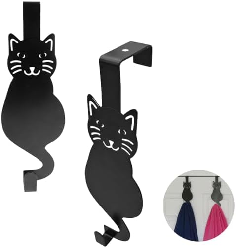 Evelots Over The Door Cat Hooks 2 Pack