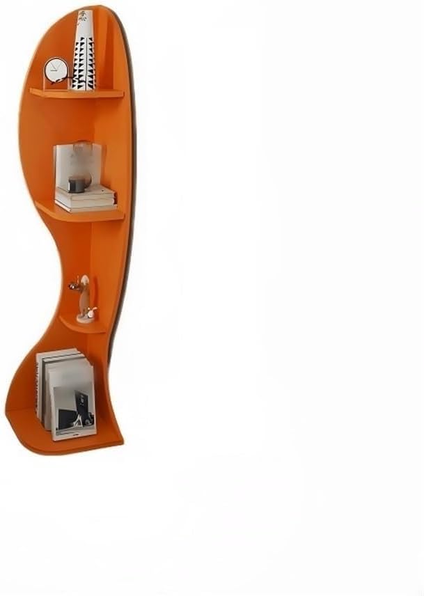 4-Layer Wood Corner Bookcase Storage Display Rack Tall Shelf for Living Room Study Office