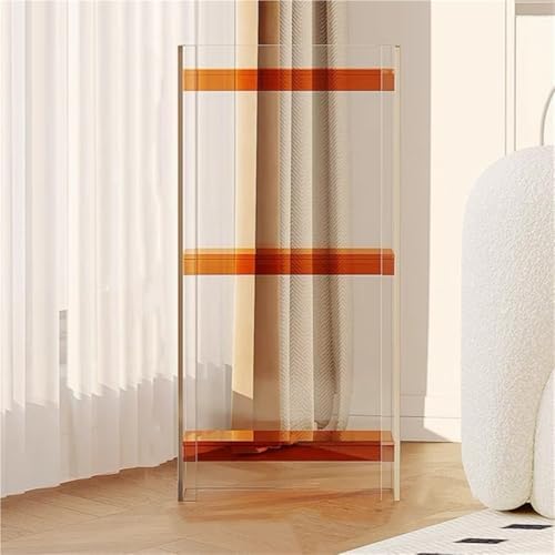3-Tier Acrylic Bookshelf for Small Spaces Orange