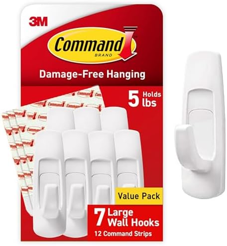 Command 5 lb Large Utility Hooks with 12 Strips