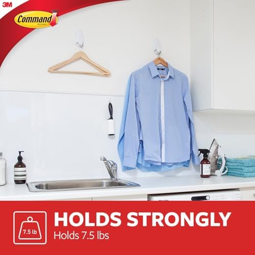 Command Clothes Hanger Holds 75 lb 1 Hook 2 Strips