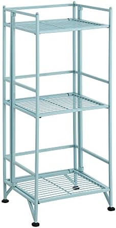 Convenience Concepts Xtra Storage Shelves - 3-Tier Folding Metal Shelves for Modern Home Use