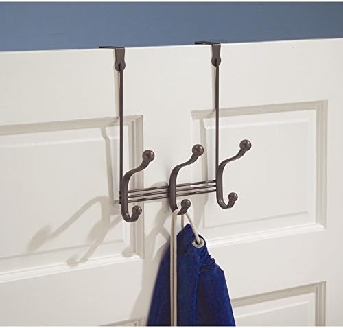 InterDesign York Metal Door Organizer 3 Hook Rack
