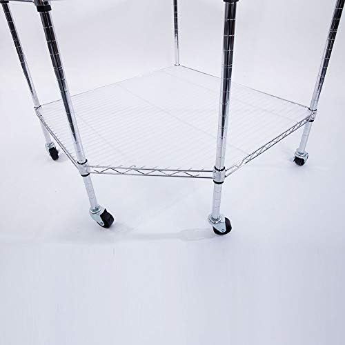 6 Tier Wire Shelving Unit on Wheels for Home Organization