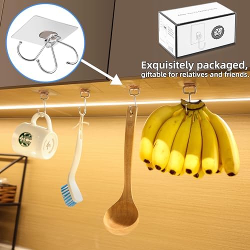 Antimbee 10-Pack Heavy Duty Adhesive Hooks 37 lb Max Transparent Gray