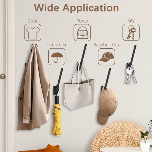 5 Pack Metal Hat Racks for Baseball Caps - Wall Mounted Storage Organizer