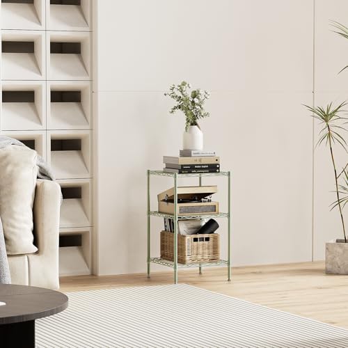 750 Lbs 3-Shelf Wire Shelving Unit for Small Spaces