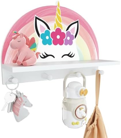 Garybank Unicorn Wall Shelf Decor for Girls Room