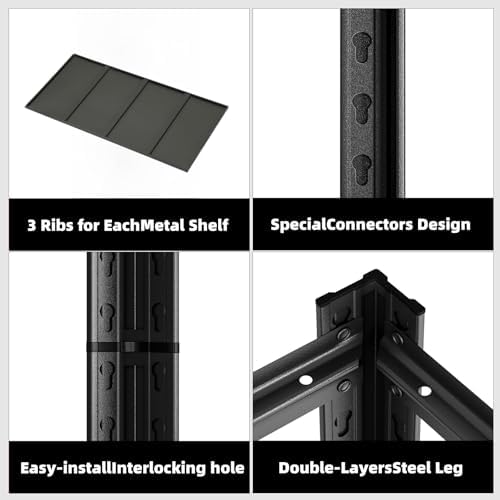 5-Tier 35 W x 158 D x 72 H Heavy Duty Garage Shelving Unit