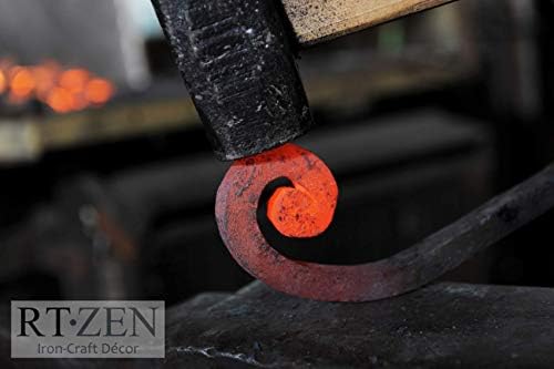 RTZEN Wall Mount Hook Set - 3 Pack Wrought Iron Black Coat Hooks for Entryway and Bathroom