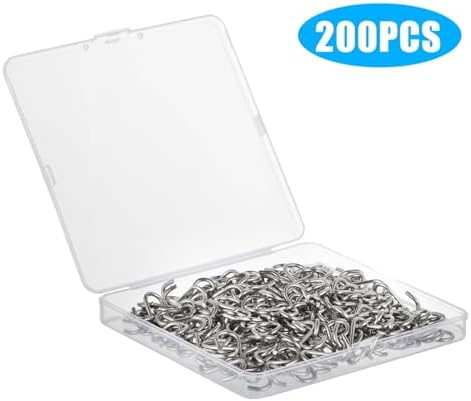 200Pcs Mini S Hook 1 Inch Stainless Steel Hanger Ornament DIY Kit