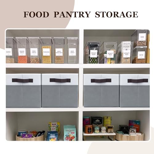 Criusia 4 Pack Storage Baskets for Shelves and Closets