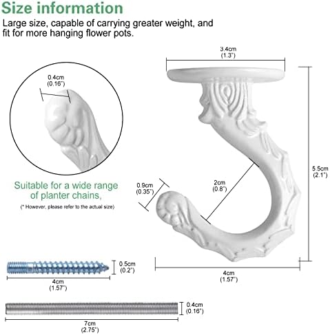 4 Sets Swag Hooks for Ceiling and Wall Hanging Heavy Duty Metal Hooks with Load Capacity 26 Lb